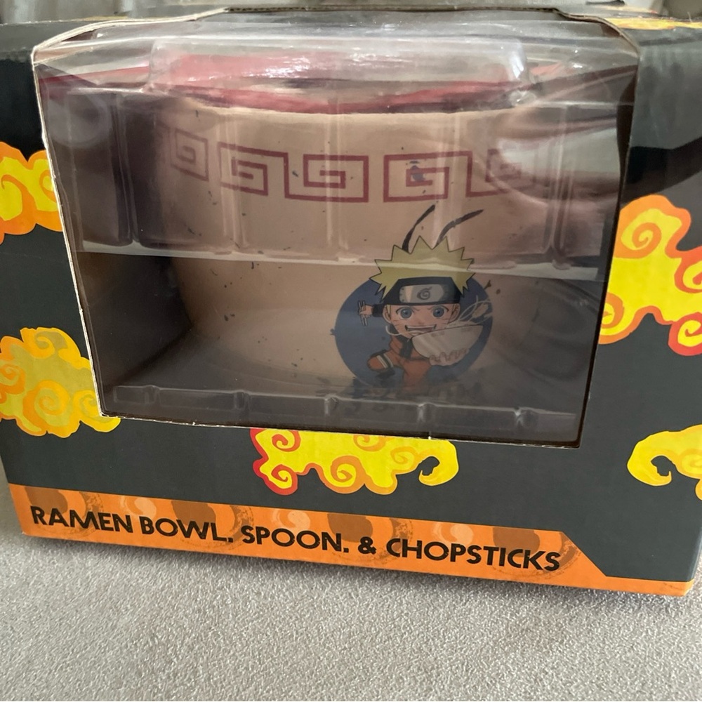 Naruto Shippuden Ramen Bowl, Spoon, And Chopsticks Set
